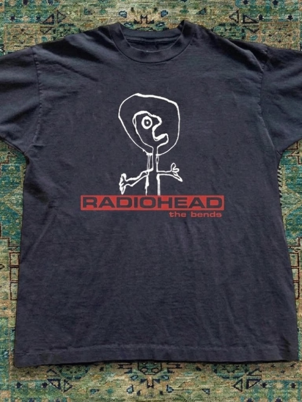 Radiohead "The Bends" Black Graphic Band Tee - Picture 1 of 4